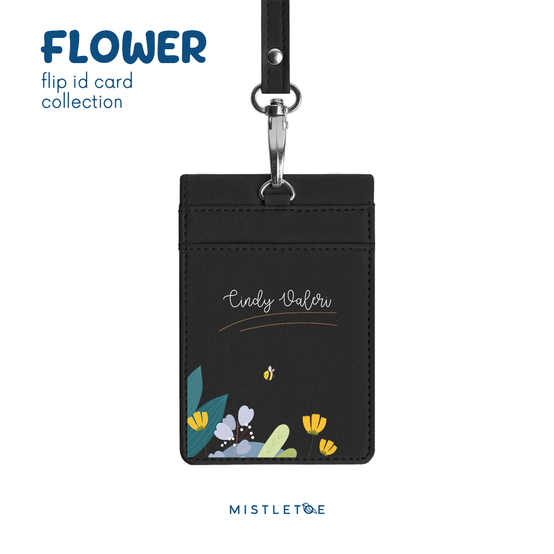 Flower Bee - Flip ID Card | Lanyard