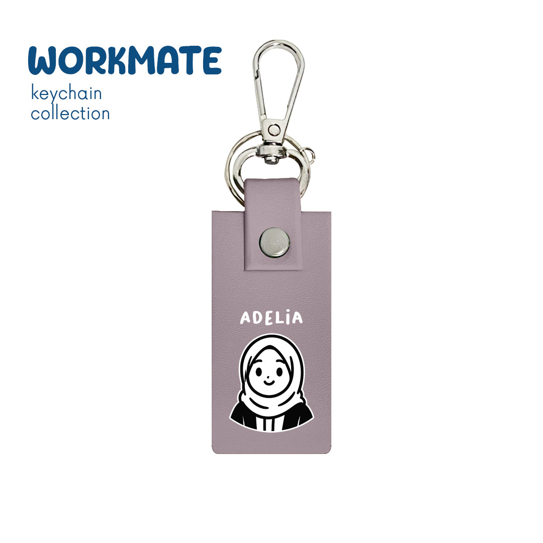 Hijab Girl - Keychain - Dusty Lavender