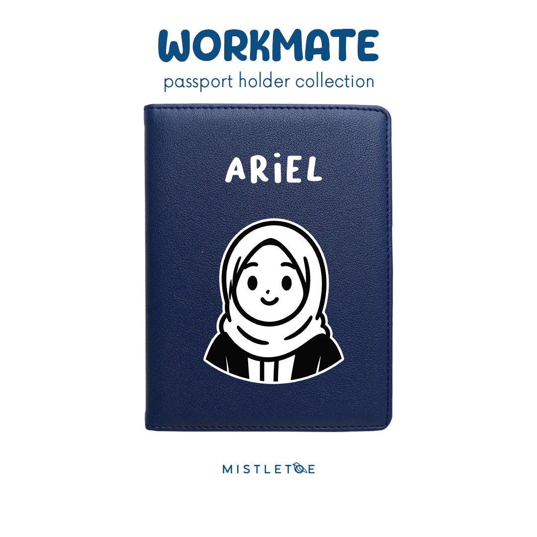 Hijab Girl - Passport Holder - Navy Blue