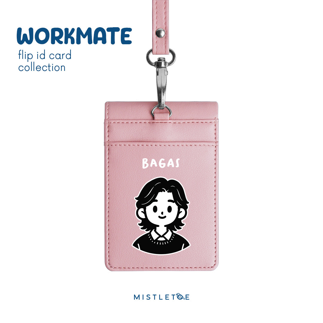 Long Hair Man - Flip ID Card | Lanyard