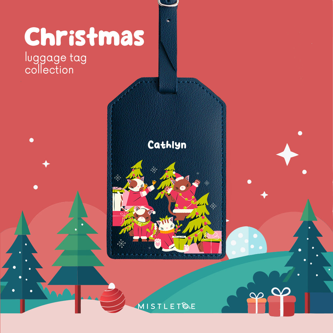 Meowry Christmas - Luggage Tag