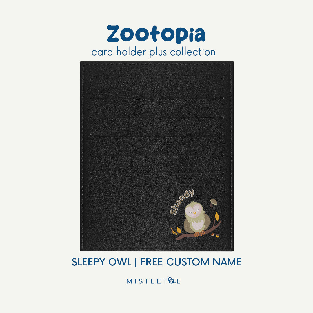 Sleepy Owl - Card Holder Plus