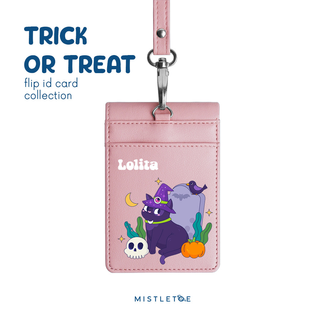 Witchy Whiskers- Flip ID Card | Lanyard