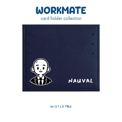 Bald Boy - Card Holder - Navy Blue