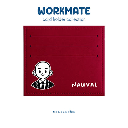 Bald Boy - Card Holder - Cherry Red