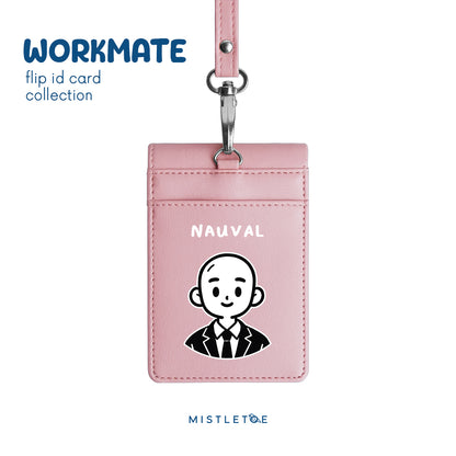 Bald Boy - Flip ID Card | Lanyard - Blossom Pink