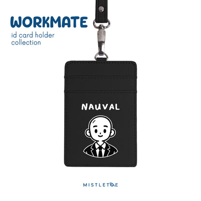 Bald Boy - ID Card Holder | Lanyard - Charcoal Black
