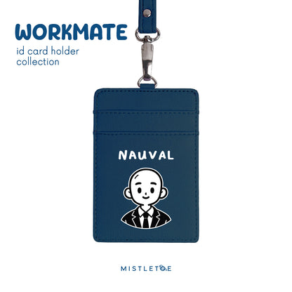 Bald Boy - ID Card Holder | Lanyard - Navy Blue
