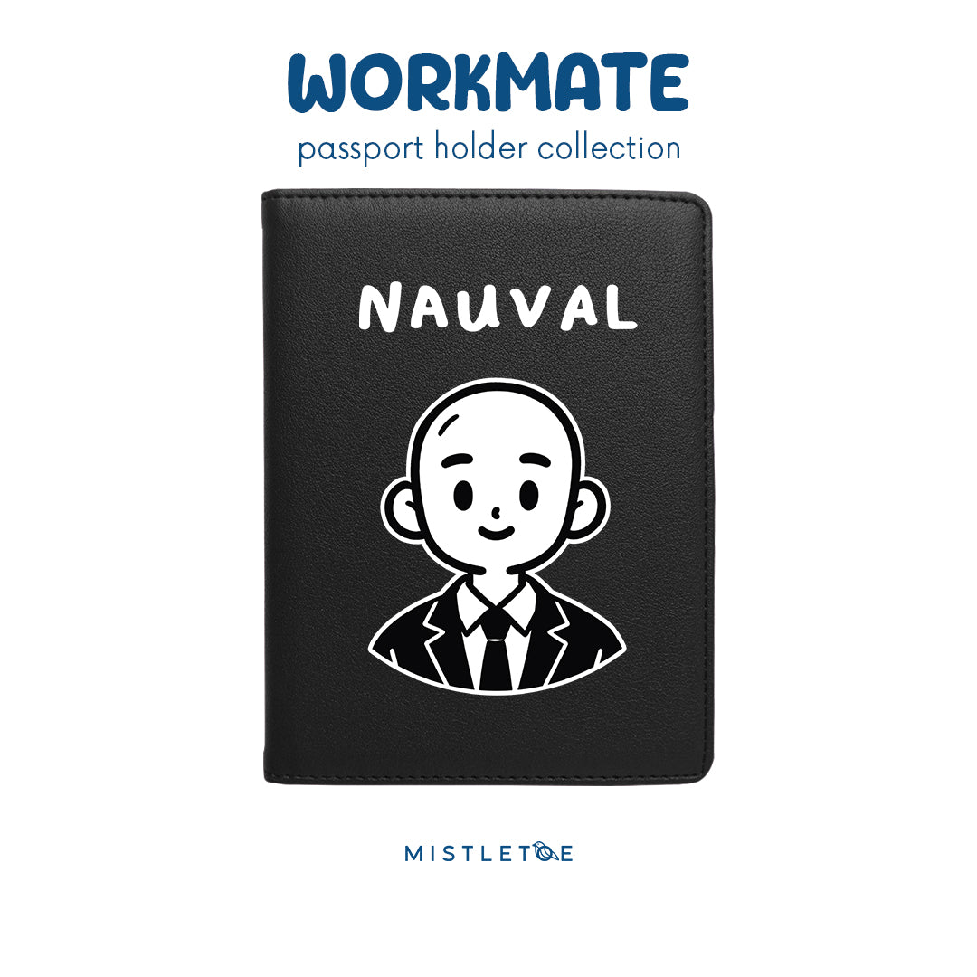 Bald Boy - Passport Holder - Charcoal Black