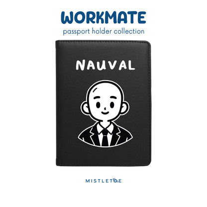 Bald Boy - Passport Holder - Charcoal Black