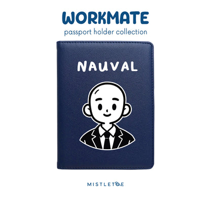 Bald Boy - Passport Holder - Navy Blue