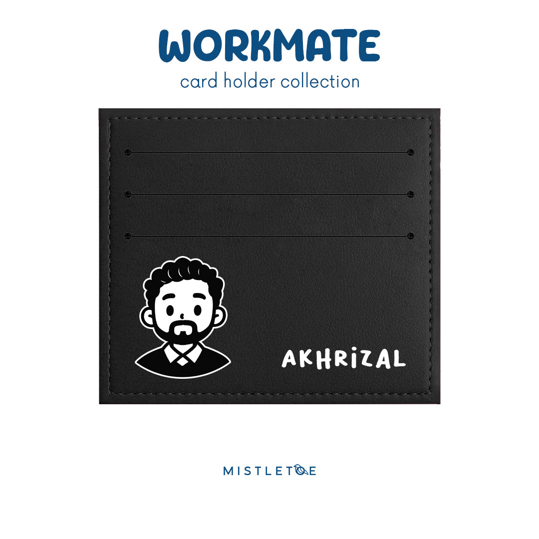 Beardy Guy - Card Holder - Charcoal Black
