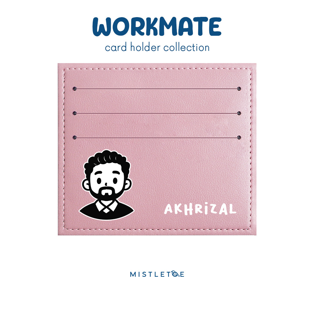 Beardy Guy - Card Holder - Blossom Pink