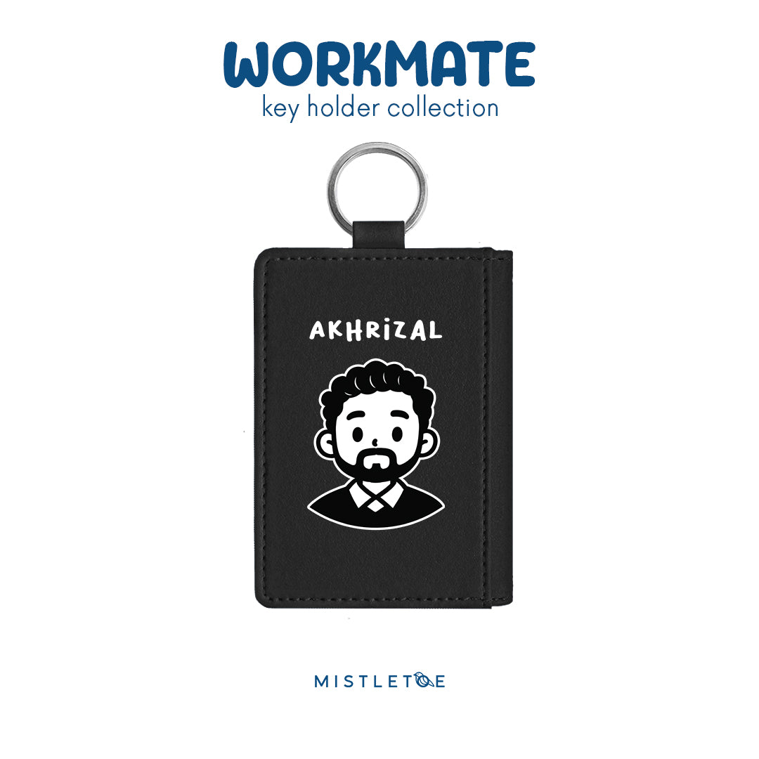 Beardy Guy - Key Holder - Charcoal Black