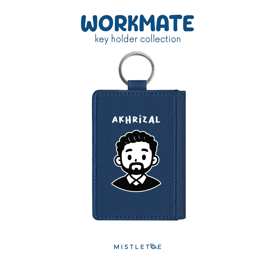 Beardy Guy - Key Holder - Navy Blue