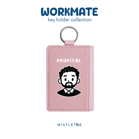 Beardy Guy - Key Holder - Blossom Pink