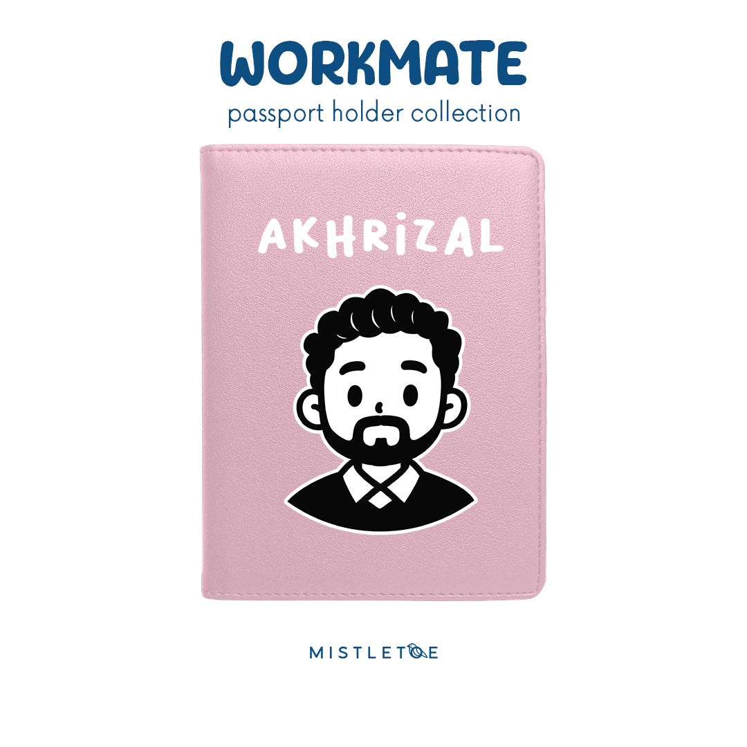 Beardy Guy - Passport Holder - Blossom Pink