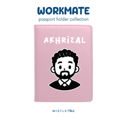 Beardy Guy - Passport Holder - Blossom Pink
