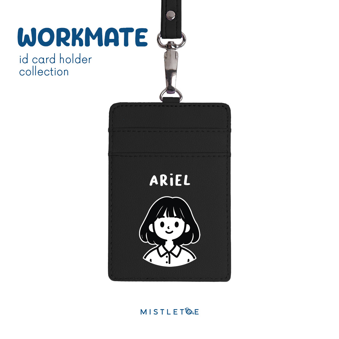 Bobby Girl - ID Card Holder | Lanyard - Charcoal Black