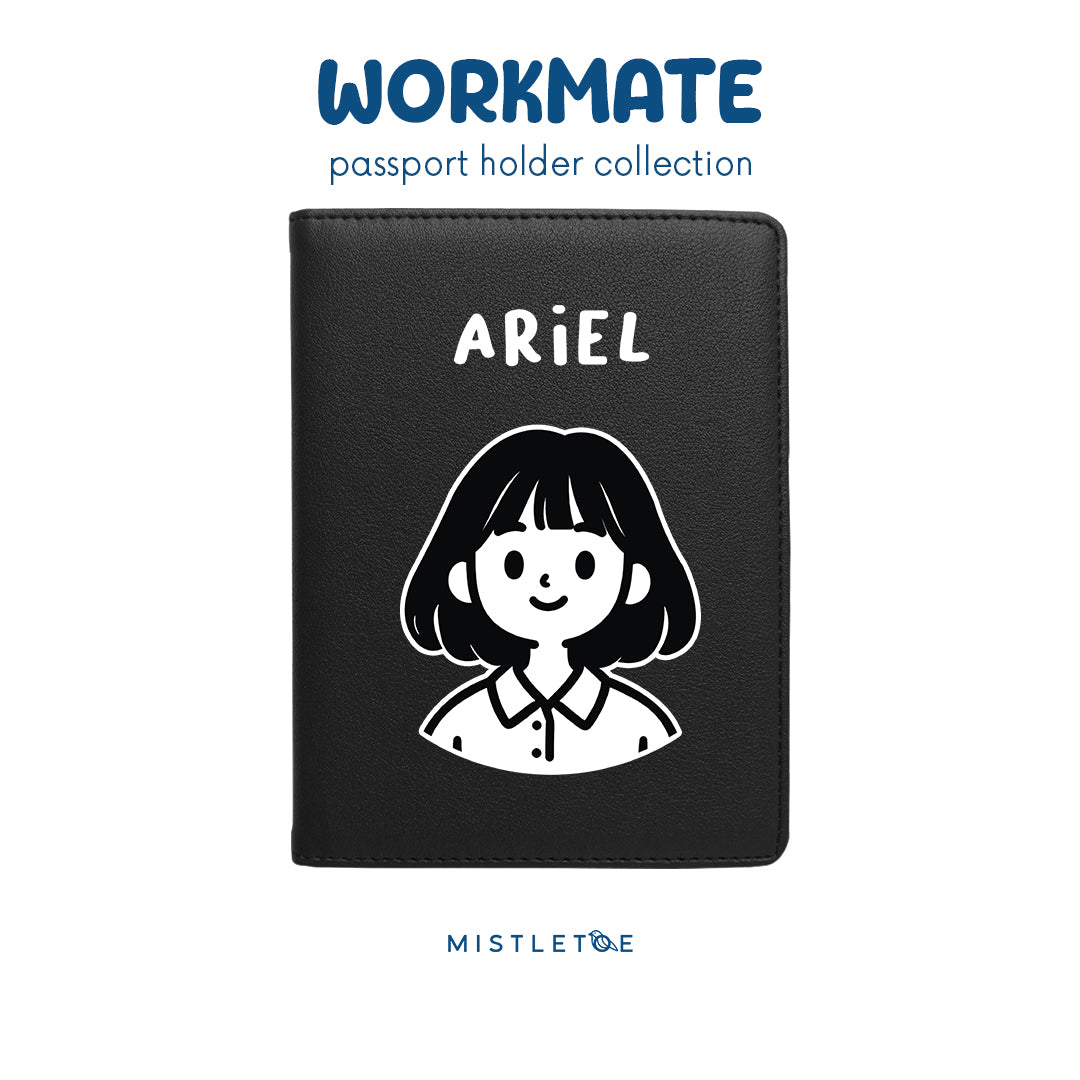 Bobby Girl - Passport Holder - Charcoal Black