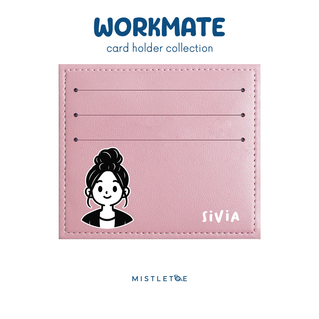 Bun Girl - Card Holder - Blossom Pink