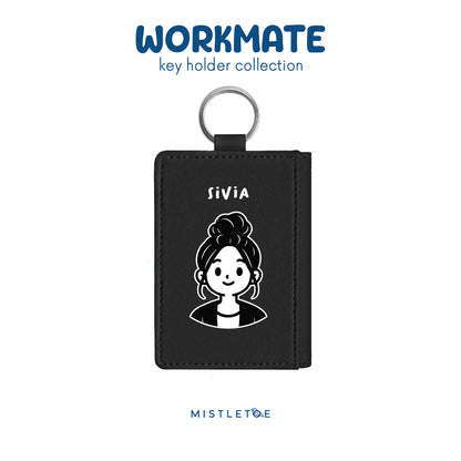 Bun Girl - Key Holder - Charcoal Black