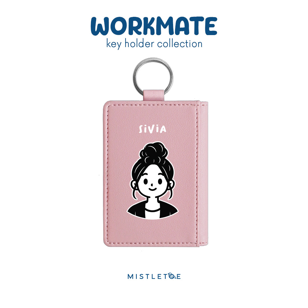 Bun Girl - Key Holder - Blossom Pink