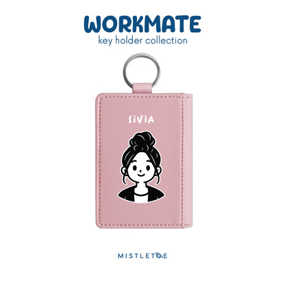Bun Girl - Key Holder - Blossom Pink
