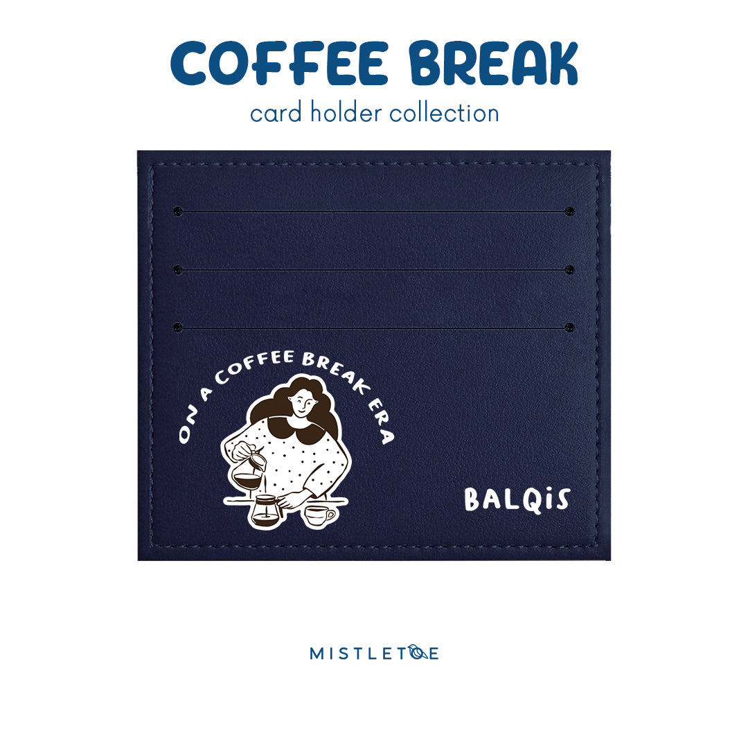 Coffee Break - Card Holder - Navy Blue