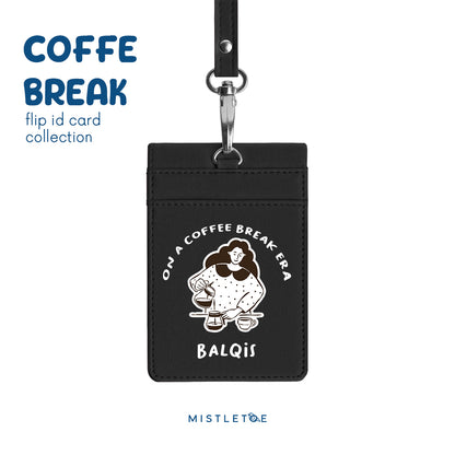 Coffee Break - Flip ID Card - Charcoal Black