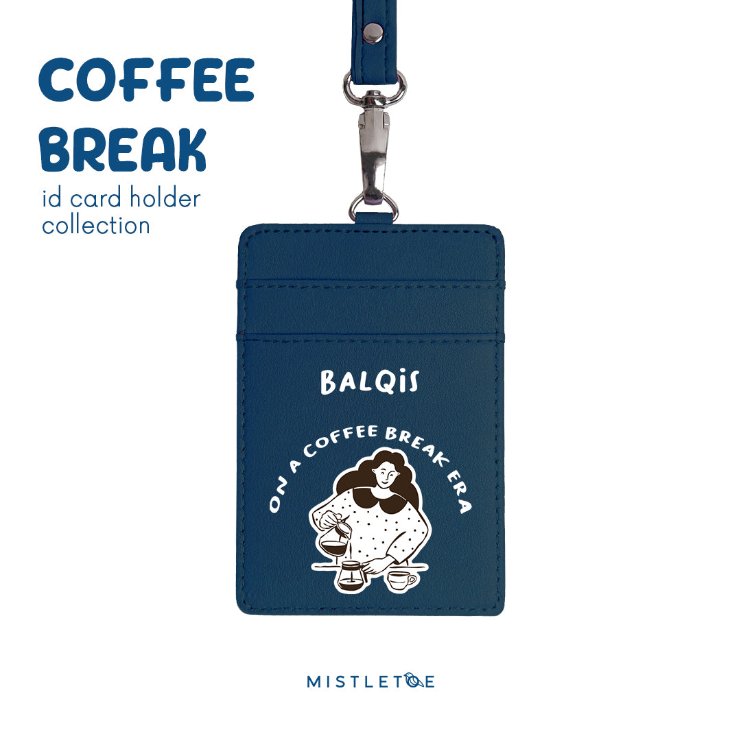 Coffee Break - ID Card Holder - Navy Blue