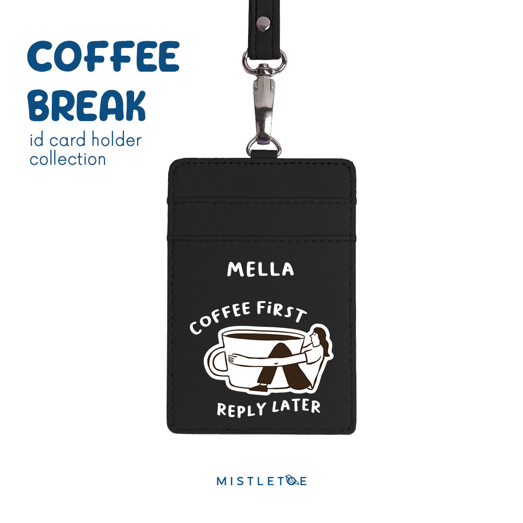Coffee First - ID Card Holder - Charcoal Black