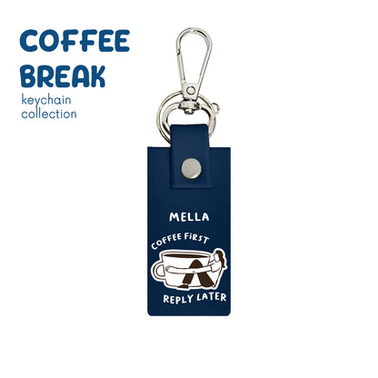 Coffee First - Keychain - Navy Blue
