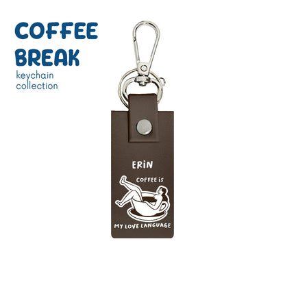 Coffee is My Language - Keychain - Mocha Brown