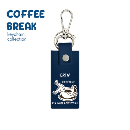 Coffee is My Language - Keychain - Navy Blue