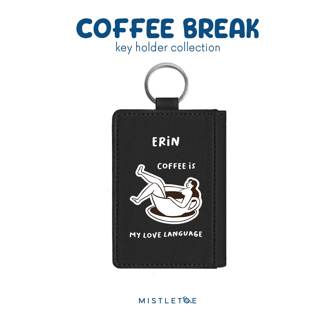 Coffee is My Language - Key Holder - Charcoal Black