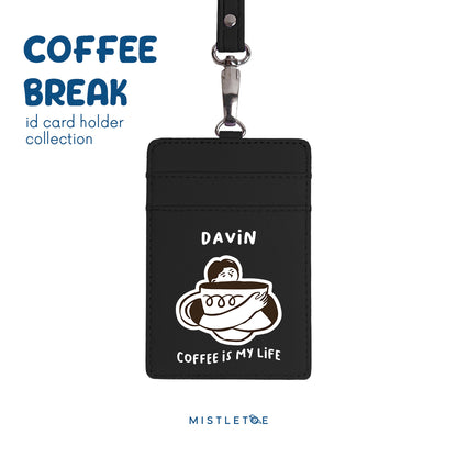 Coffee is My Life - ID Card Holder - Charcoal Black