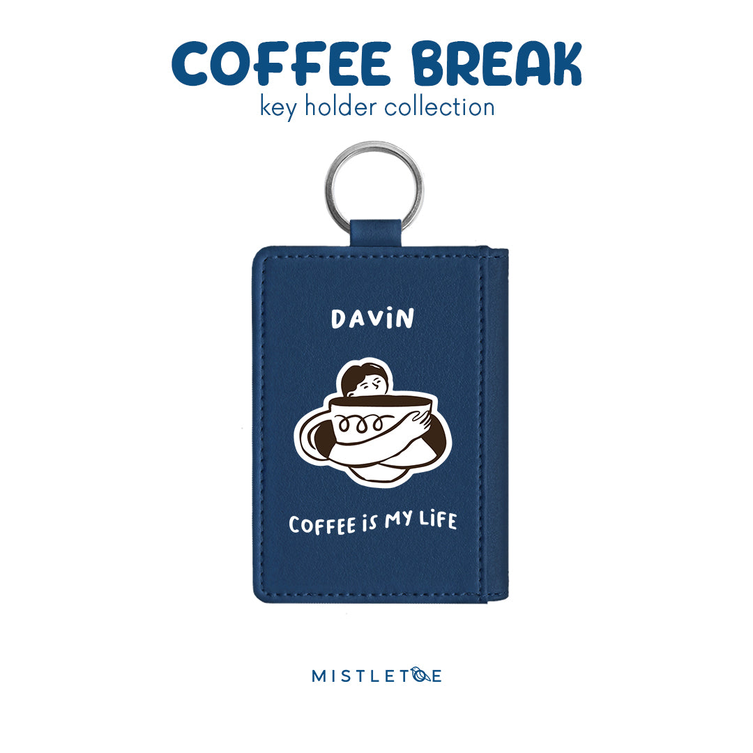 Coffee is My Life - Key Holder - Navy Blue
