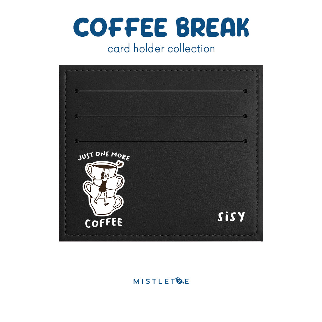 Coffee Please - Card Holder - Charcoal Black