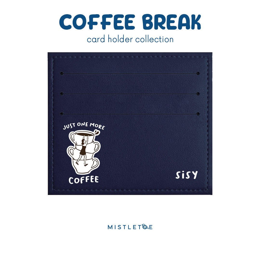 Coffee Please - Card Holder - Navy Blue