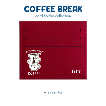 Coffee Please - Card Holder - Cherry Red