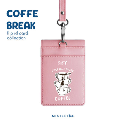 Coffee Please - Flip ID Card - Blossom Pink