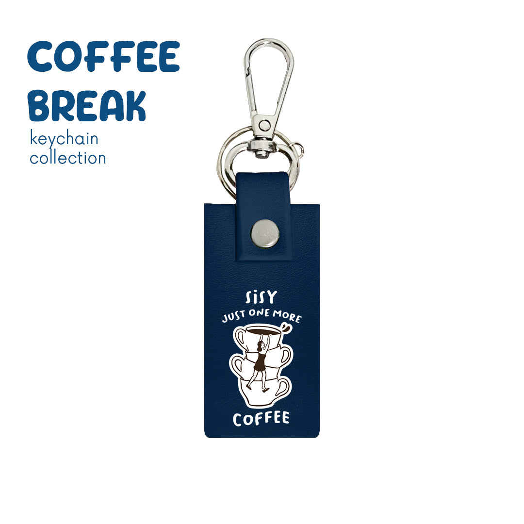 Coffee Please - Keychain - Navy Blue