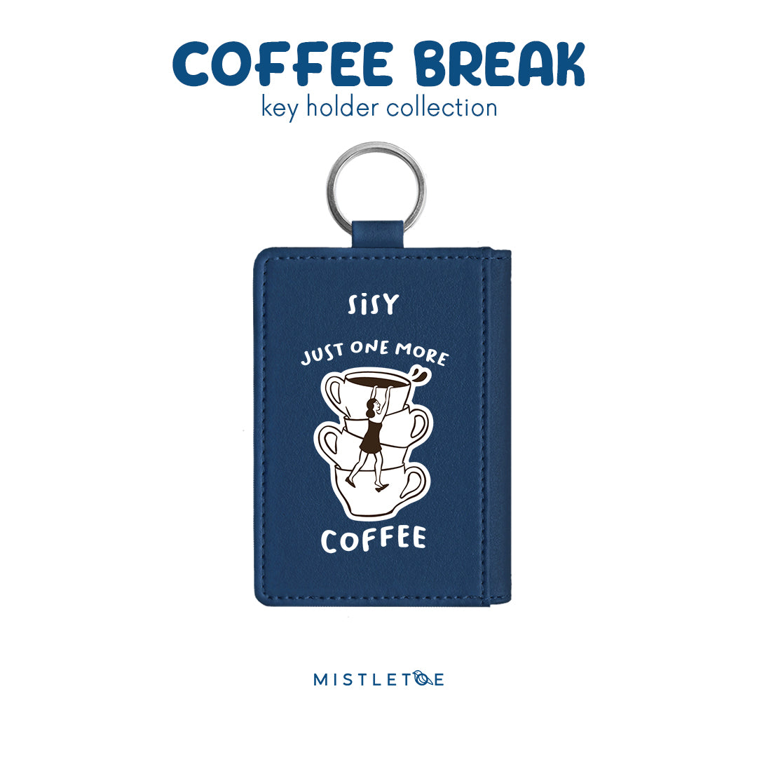 Coffee Please - Key Holder - Navy Blue