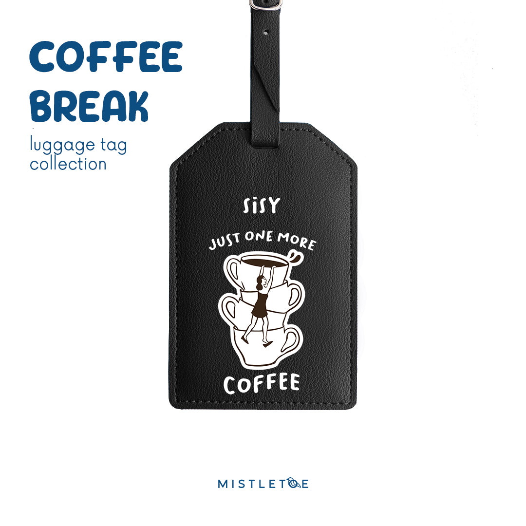 Coffee Please - Luggage Tag - Charcoal Black