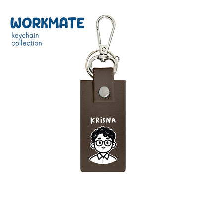 Curly Specs - Keychain - Mocha Brown