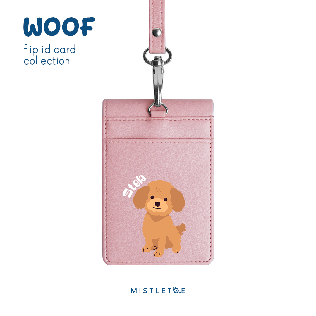 Cute Poodle - Flip ID Card | Lanyard