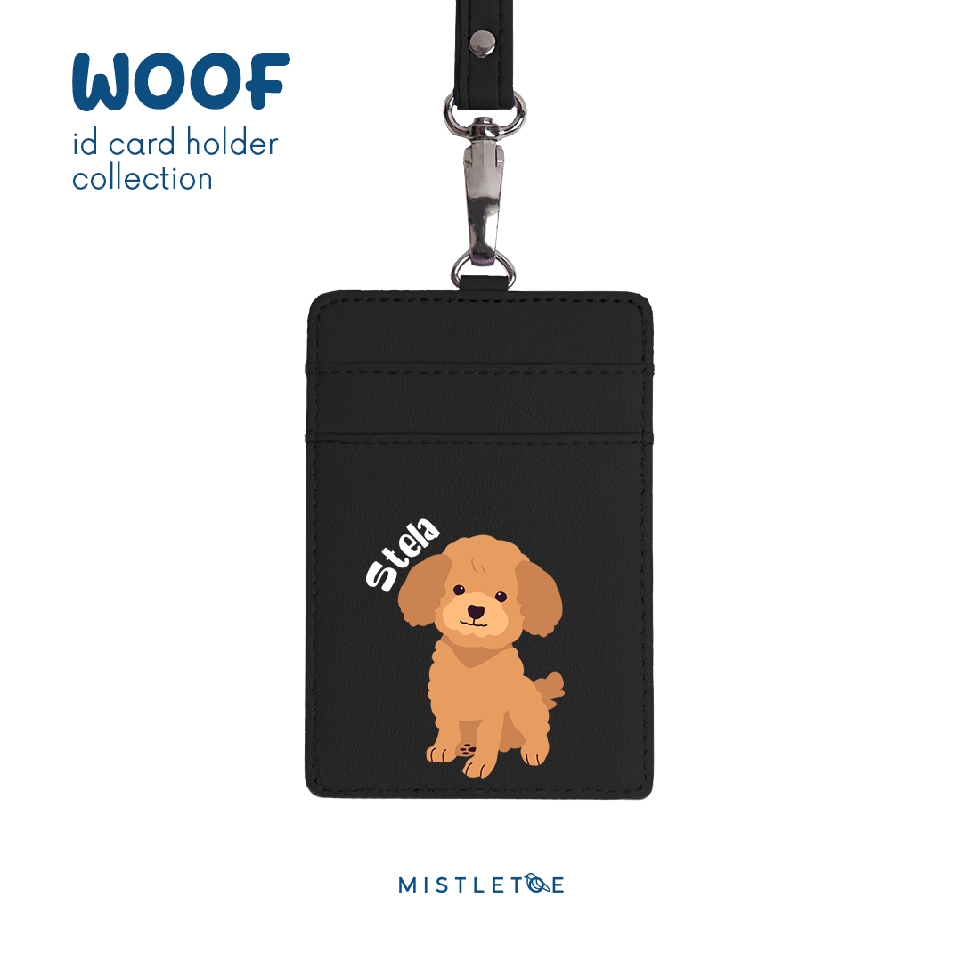Cute Poodle - ID Card Holder | Lanyard