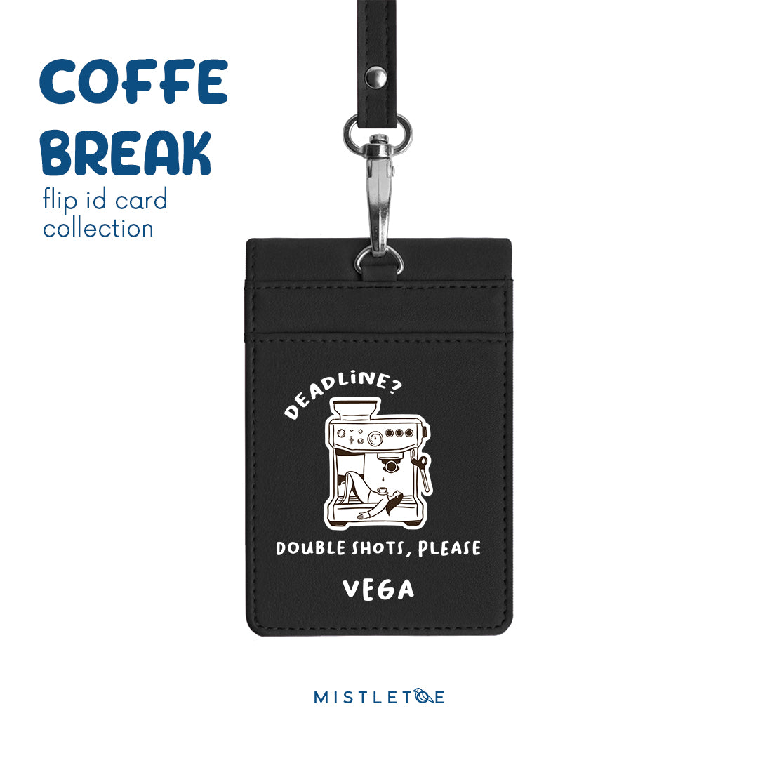 Double Shot - Flip ID Card - Charcoal Black