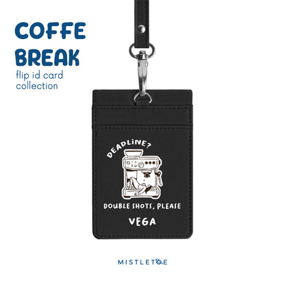 Double Shot - Flip ID Card - Charcoal Black
